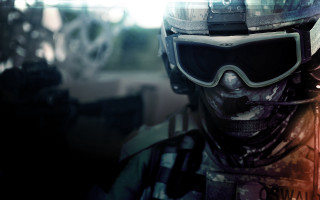 Soldier goggles helmet gun flashlight - a soldier free wallpaper