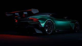 Green sports car dark room 7 - its light free wallpaper