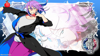 Purple hair black dress apple - an apple free wallpaper