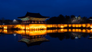 Night reflection autumn architecture fire - choi buk free wallpaper