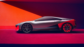 Futuristic car red blue background - wall behind free wallpaper for desktop