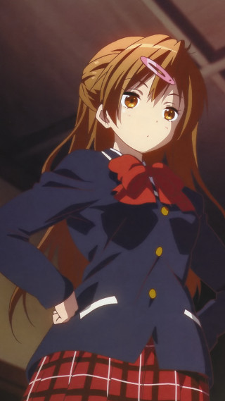 Girl schooluniform handsonhips kyotoanimation ponytail - a room free wallpaper for mobile