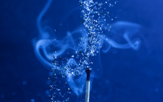 Blue smokestack cigarette sparks microscopic - a cigarette free wallpaper