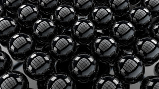 Shiny black balls grid op - shiny free wallpaper