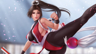 Woman kicking ball sword japanese - a ball free wallpaper