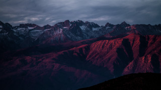 Mountain range dark sky clouds 3 - a dark sky free wallpaper