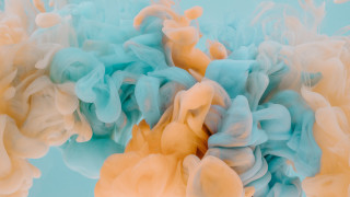 Colored ink water blue white - a yellow border free wallpaper for desktop