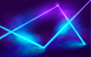 Holographic abstract triangle light beam - volumetric free wallpaper