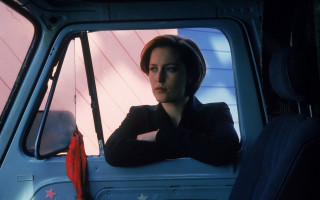 Woman truck driver street red - a red flag free wallpaper