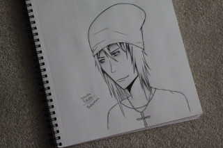 Person hat necklace drawing art - a pen free wallpaper