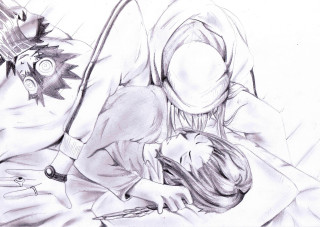 Woman knife man hat knife - a drawing of a woman free wallpaper