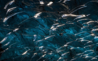 Blue reflective abstract sculpture bubbles - subsurface free wallpaper for desktop