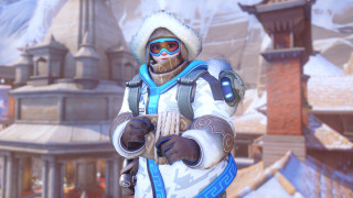 Man white outfit sunglasses architecture - a snow free wallpaper for desktop