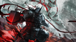 Man suit sword red background - darek zabrocki free wallpaper