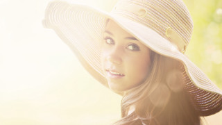 Woman hat portrait sunny pony - charlotte harding free wallpaper