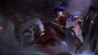 Woman red dress sword cave - fan qi free wallpaper