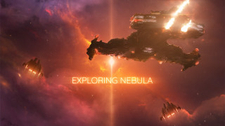 Space ship cloudy sky exploring - nebula free wallpaper