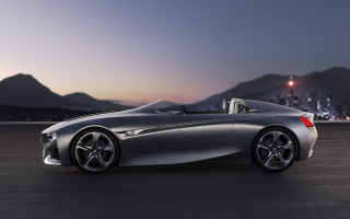 Silver car night mountains city - f 8 aperture free wallpaper