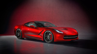 Red sports car spotlight dark - a spotlight free wallpaper for desktop