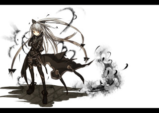 Girl black outfit smoke butterflies - inspired free wallpaper for desktop