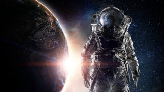 Space astronaut planet sun star - a planet free wallpaper