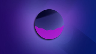 Purple egg mountain 3d night - smooth gradient free wallpaper for desktop