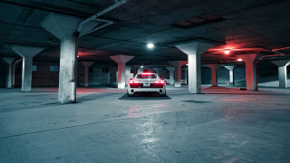 Car parking garage red lights - the roof free wallpaper