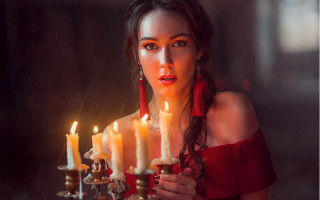 Anka zhuravleva candles photorealistic art - a candle free wallpaper