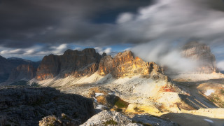Mountain range clouds mystical colors - mystical free wallpaper for desktop