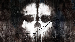 Skull face paint black background - paint free wallpaper