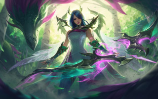 Woman white dress sword forest 4 - a sword in a forest free wallpaper for desktop