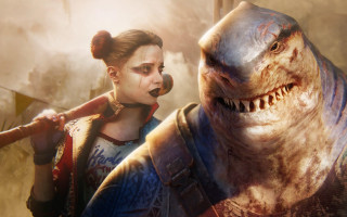 Woman shark hammer shock art - a hammer free wallpaper