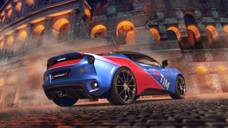 Blue red sportscar night city - sports car free wallpaper
