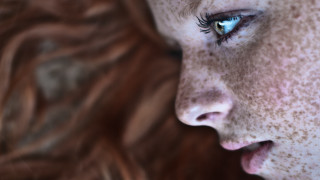 Freckled surprised woman pov photorealistic - freckle free wallpaper