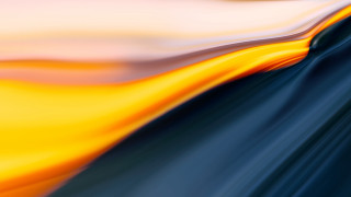 Blurry yellow blue wave raytraced - a blurry image free wallpaper