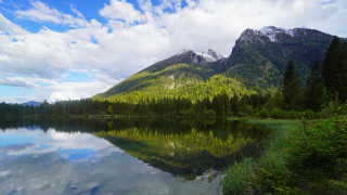 Mountain lake reflection forest sky 12 - tree and grass free wallpaper for desktop