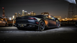 Black sports car night city 5 - ahmed yacoubi free wallpaper