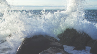 Wave rocks ocean beach sky - ocean free wallpaper for desktop