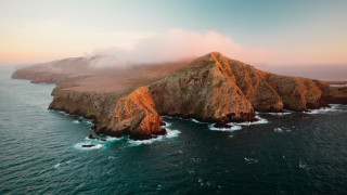 Ocean rock formation clouds cliffs - the other side free wallpaper