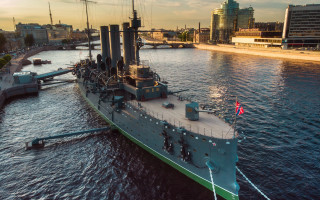 Large boat city bridge sunset - deconstructivism free wallpaper