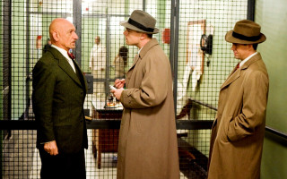 Three men coats hats room - hat free wallpaper