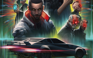 Cyberpunk battle man gun red - cyberpunk art free wallpaper