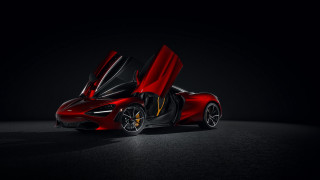 Red sports car open bernardo - a black floor free wallpaper