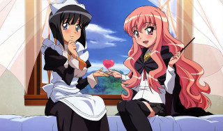 Anime girls bed window pink - a window in the background free wallpaper for desktop