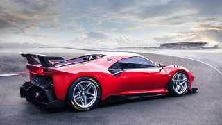 Red sports car race track 39 - side profile free wallpaper