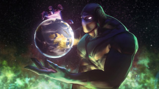 Woman crystal ball starry sky - a crystal ball free wallpaper