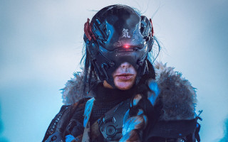 Afrofuturism biopunk cyberpunk masked man - weird free wallpaper