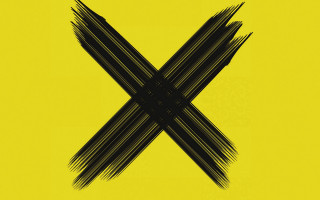 Black cross yellow background gradient - extreme free wallpaper