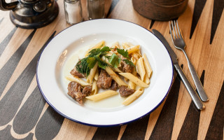 Pasta meat sauce plate fork - food photography free wallpaper