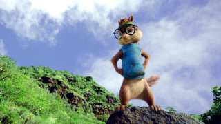 Cartoon squirrel glasses rock sky - unreal engine 5 quality free wallpaper